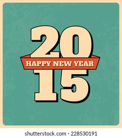 2015 - Happy New Year - Typographic Design