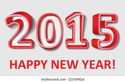 2015 Happy New Year, Vector Illustration