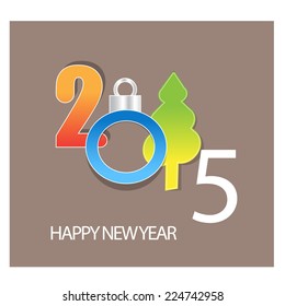2015 happy new year. vector