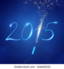 2015. Happy New Year. Vector illustration