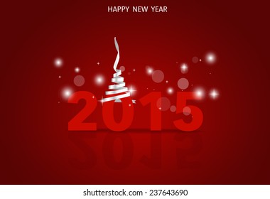 2015 Happy New Year. Vector illustration.
