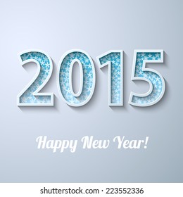 2015 Happy New Year.Abstract design text