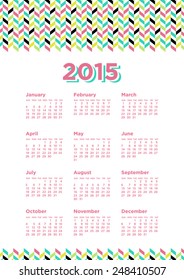 2015 herringbone calendar