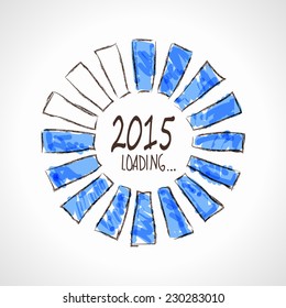 2015 loading. Progress bar design. Vector illustration. 