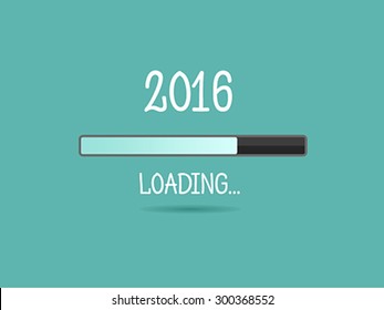 2015 loading. Progress bar. Vector illustration.