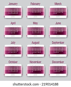2015 Modern Calendar.