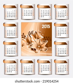 2015 Modern Calendar.