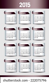 2015 Modern Calendar.