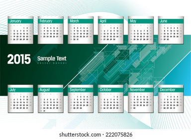 2015 Modern Calendar.