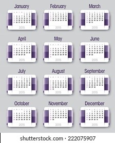 2015 Modern Calendar.