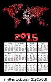 2015 new calendar vector illustration