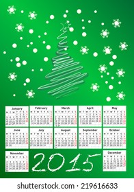 Nueva ilustración vectorial de calendario 2015