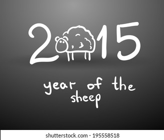 2015 New year background. Vector eps10. Depicting symbol of 2015 year - sheep