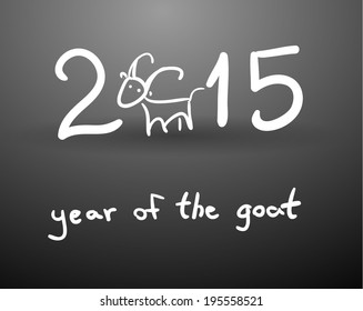 2015 New year background. Vector eps10. Depicting symbol of 2015 year - goat