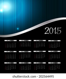 2015 New Year Calendar Vector Illustration