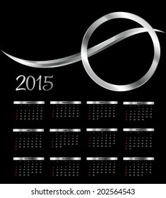 2015 New Year Calendar Vector Illustration