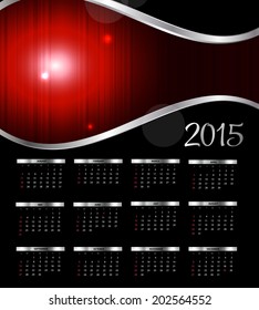 2015 New Year Calendar Vector Illustration