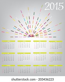 2015 New Year Calendar Vector Illustration 