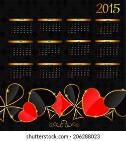 2015 New Year Calendar Vector Illustration