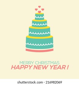 2015 New Year Card Vector Illustration