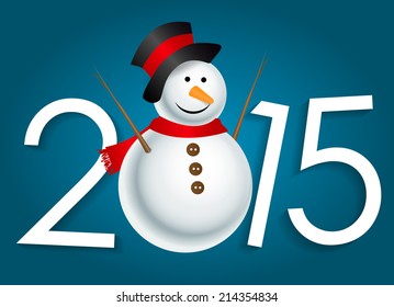 2015 New Year Christmas Background Vector Illustration EPS10
