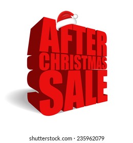 2015 New Year Christmas flat text with Santa hat 