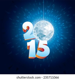 2015 New Year Disco Ball with reflections.