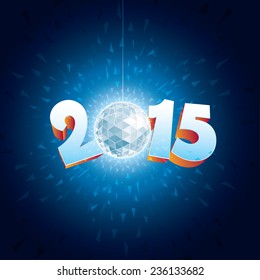 2015 New Year Disco Ball with reflections.