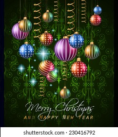 2015 New Year and Happy Christmas background for your flyers, invitation, party posters, greetings card, brochure cover or generic banners.