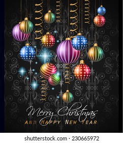 2015 New Year and Happy Christmas background for your flyers, invitation, party posters, greetings card, brochure cover or generic banners.