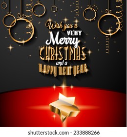 2015 New Year and Happy Christmas background for your flyers, invitation, party posters, greetings card, brochure cover or generic banners.