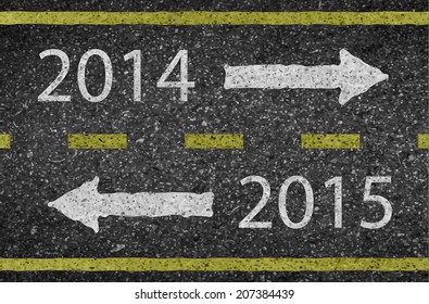 2015 New Year road and asphalt background texture with some fine grain in it of vector