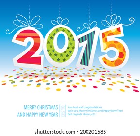 2015 New Year vector card