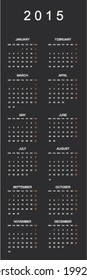 2015 Planner Calendar