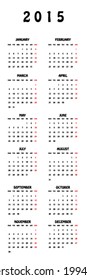 2015 Planner Calendar