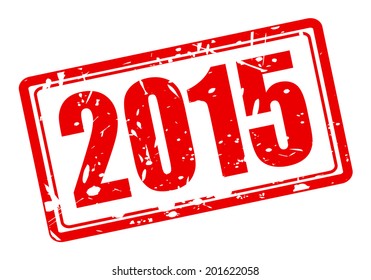 2015 red stamp text on white