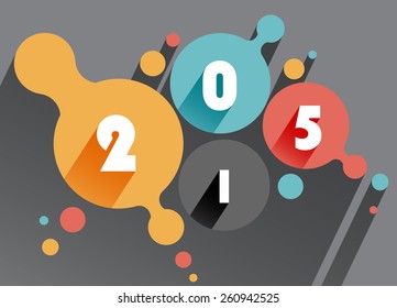 2015 retro design background. Vector eps10.