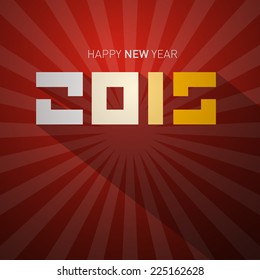 2015 Retro Vector Happy New Year Card