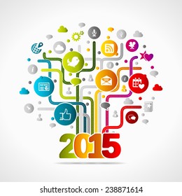 2015 social media concept