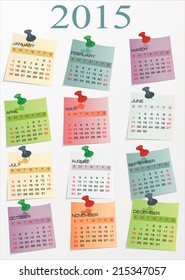 2015 stickers calendar