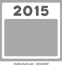 2015 Syllabus vector icon. Style is bicolor flat symbol, dark gray and white colors, rounded angles, silver background.