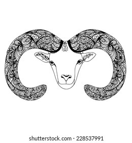 2015 Symbol goat sheep for Chinese New Year with decorative horn