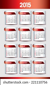 2015 Vector Calendar.