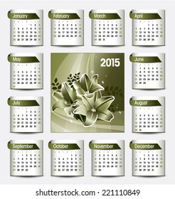 2015 Vector Calendar.