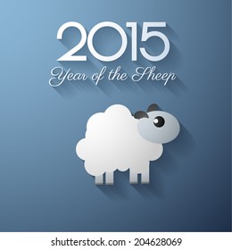 2015 year background with sheep (symbol of the year).