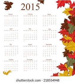 2015 year calendar