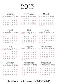 2015 year calendar