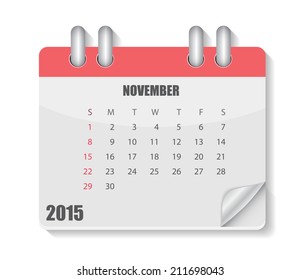 2015 Year Calendar Vector Illustration
