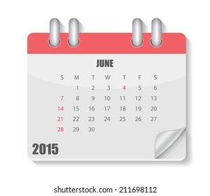 2015 Year Calendar Vector Illustration