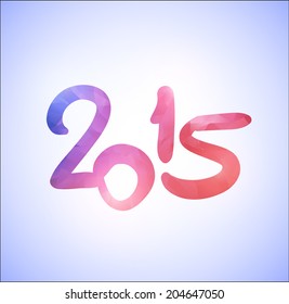 2015 year colorful background. Vector eps10